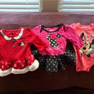 Disney Red Minnie Mouse Infant Bodysuit